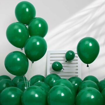 Pastel Koyu Yeşil Renk Balonlar