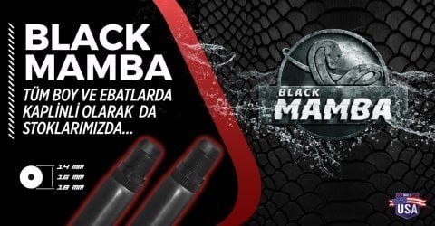 18mm Black Mamba Kaplinli Çevirme Zıpkın Lastiği