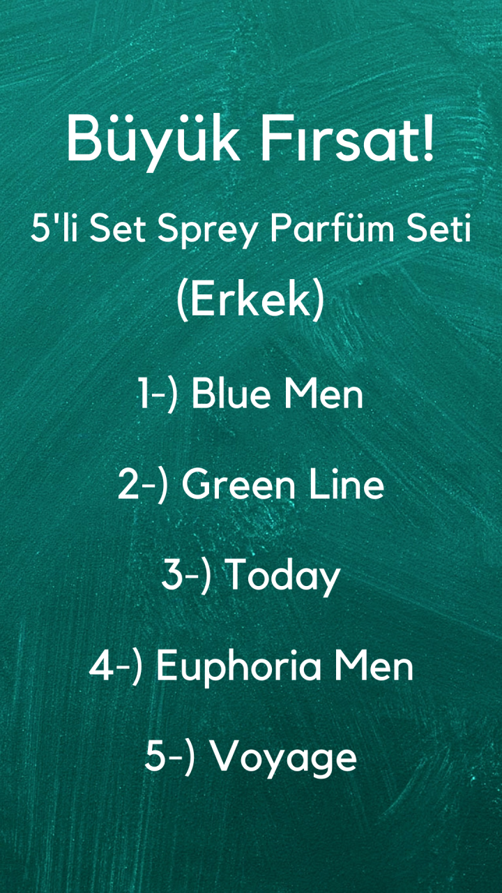 5'li Sprey Parfüm Seti (Erkek)