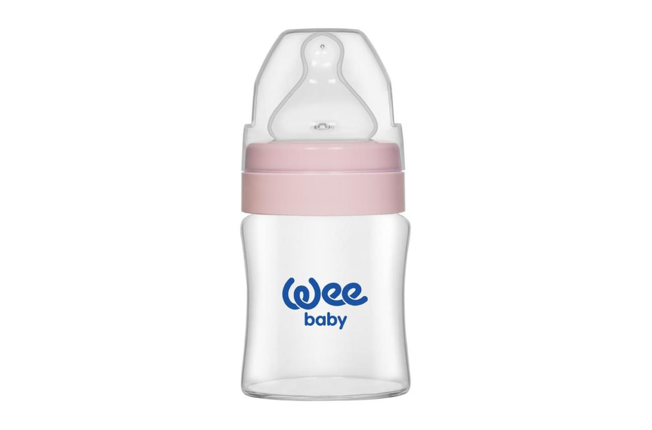 Wee Baby Isıya Dayanıklı  Geniş Ağızlı Cam Biberon 120 ml