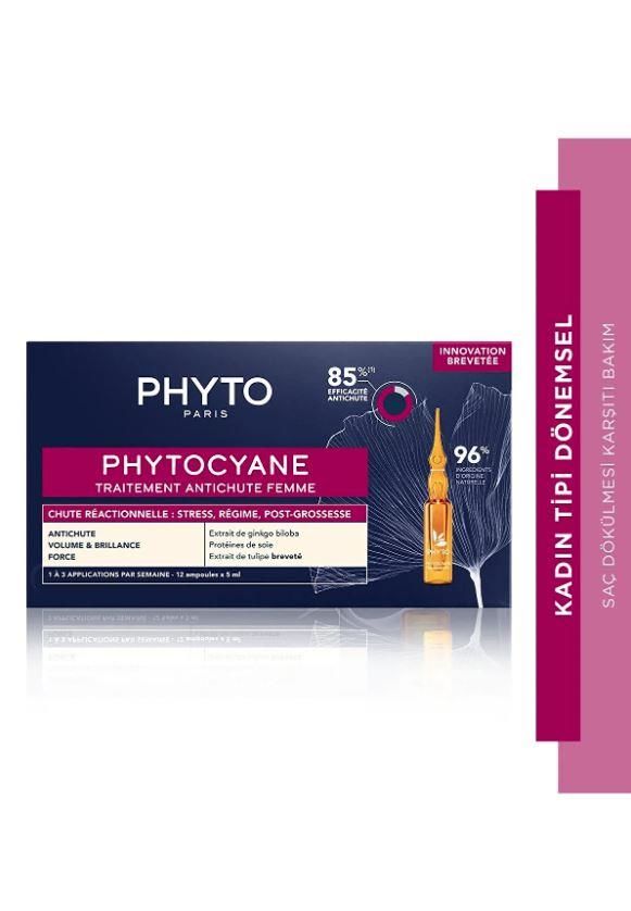 Phyto Phytocyane Kadın Tipi Dönemsel Saç Dökülmesine Karşı Bakım Serumu 12x5 ml