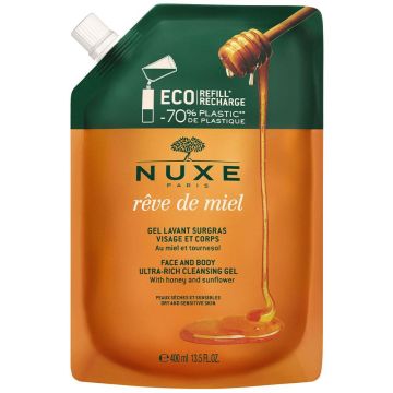 Nuxe Reve de Miel Face and Body Ultra Rich Cleansing Gel 400 ml - Refill