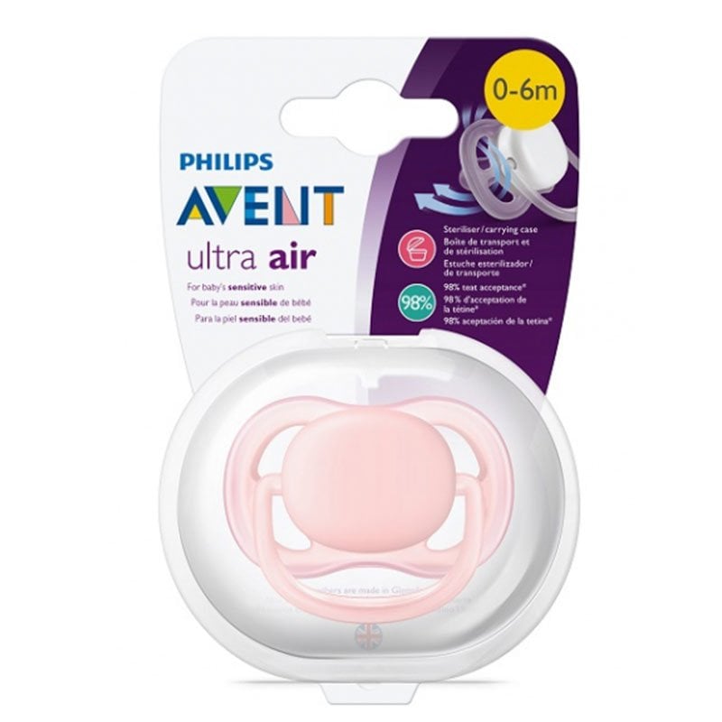 Avent Emzik Ultra Air Tekli Pembe 0-6 Ay