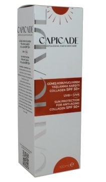 Capicade Güneş Kremi SPF 50+ Collagen Kollajen Krem