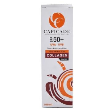 Capicade Renkli Güneş Kremi SPF 50+ Collagen Kollajen Krem