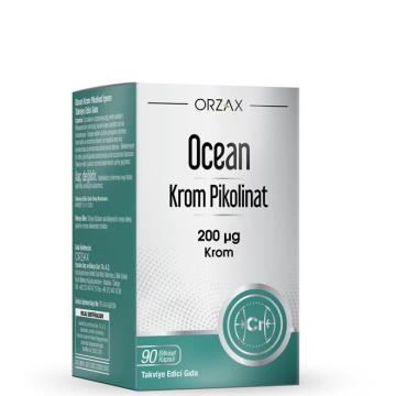 Orzax Ocean Krom Pikolinat Takviye Edici Gıda 90 Kapsül