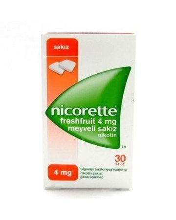 Nicorette Freshfruit 4 mg Meyveli 30 Sakız Nikotin