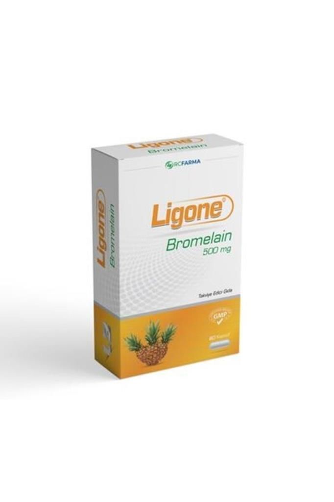 Ligone Bromelain 500 mg Takviye Edici Gıda 60 Kapsül