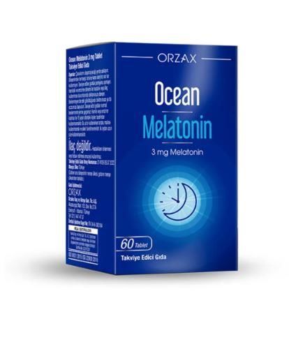 Orzax Ocean Melatonin 3 mg Takviye Edici Gıda 60 Tablet