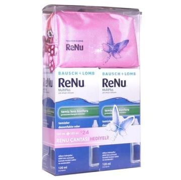 Renu MultiPlus Lens Solüsyonu 120 ml + 120 ml Renu Çanta HEDİYE