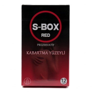 Fiesta S-Box Red Özel Kabartma Yüzeyli Prezervatif 12'Li