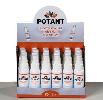 Potant Nikotin (Sigara) Kokusu Giderici Cilt Spreyi 50 ml 24'lü