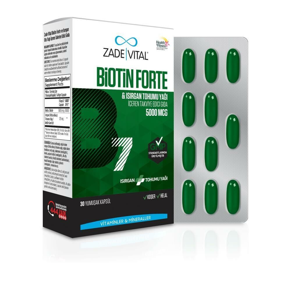 Zade Vital Biotin Forte B7 30 Kapsül