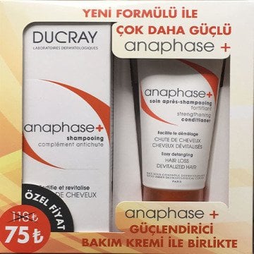 Ducray Anaphase Şampuan(Saç Dökülmesine Karşı Bakım Şampuanı) 200 ml + Anaphase Saç Kremi 200 ml (Besleyici ve Güçlendirici Saç Kremi)