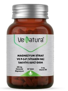 Venatura Magnezyum Sitrat ve P-5-P (Vitamin B6) 60 Tablet