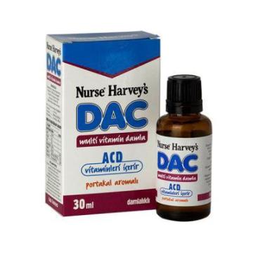Nurse Harveys DAC Portakal Aromalı Multivitamin Damla 30 ml
