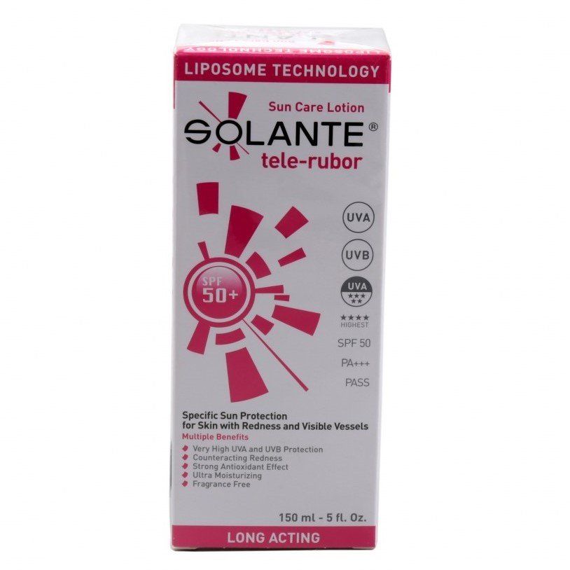 Solante Tele-Rubor Lotion SPF 50 150 ml Güneş Losyonu (Rozase)