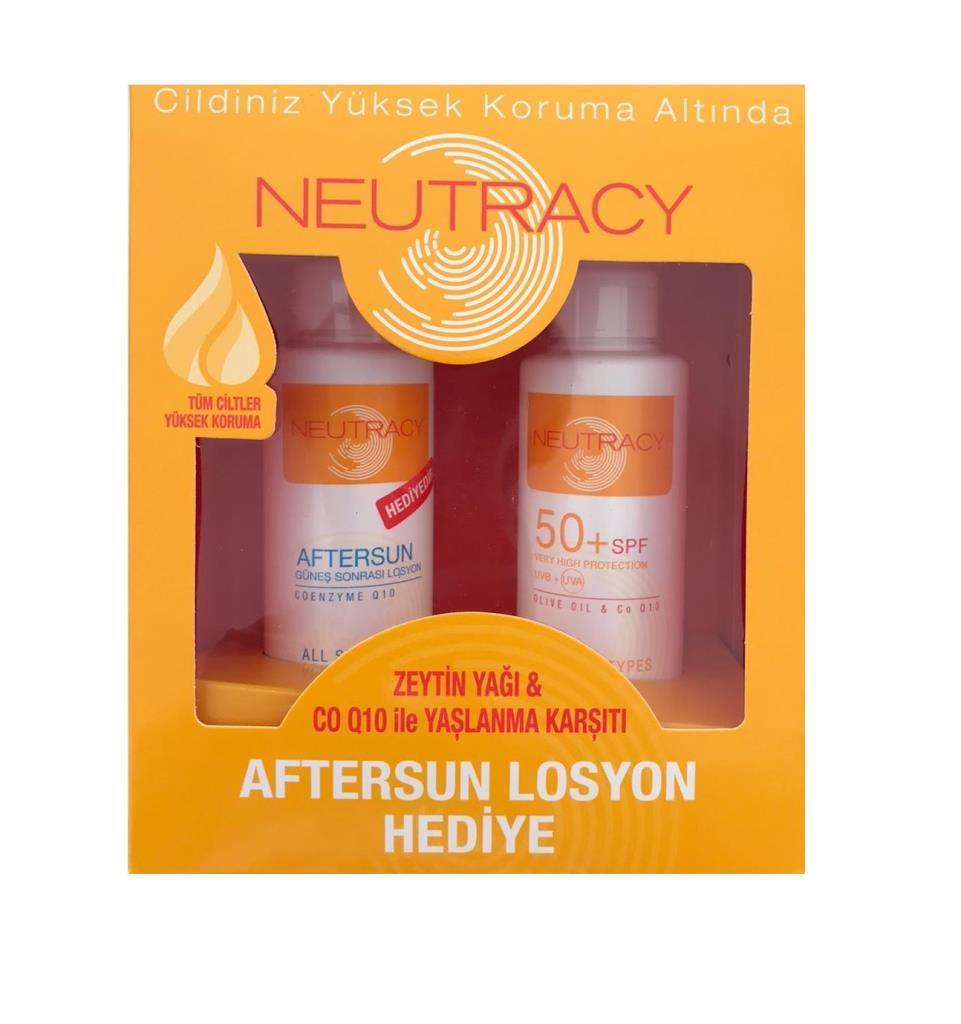 Neutracy Spf 50 + Tüm Ciltler İçin Yaşlanma Karşıtı Güneş Kremi 150 ml + After Sun Losyon Hediye