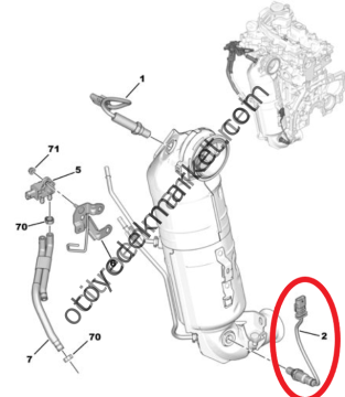 Citroen Cactus (2014-2020) 1.2 Turbo Benzinli Oksijen Sensörü - Alt (Delphi)