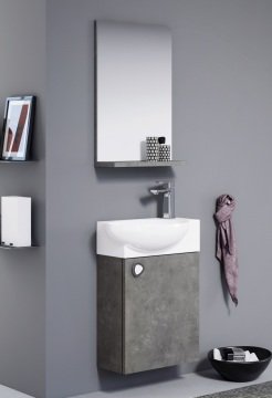 Orka Riva 45 Banyo Dolabı Retro Gümüş