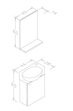 Orka Riva 45 Banyo Dolabı Retro Gümüş