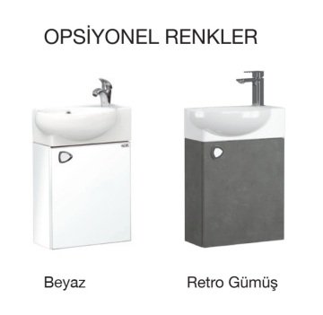 Orka Riva 45 Banyo Dolabı Retro Gümüş