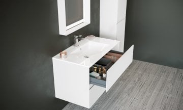 Orka Nest 90 Banyo Dolabı Beyaz (Boy Dolabı Hariçtir)