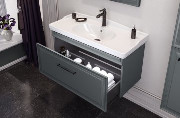 Orka Design 85 Banyo Dolabı + Boy Dolabı 40 Cappucino ( Boy Dolabı Dahildir )