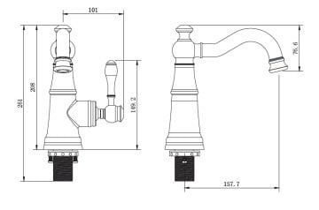 Orka Topkapı Lavabo Bataryası TP 1461 R Roz