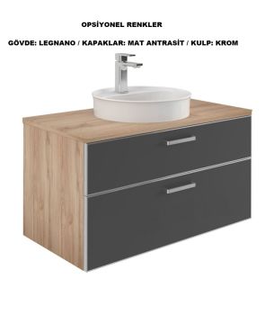 Orka Salerno 75 Banyo Dolabı Legnano / Mat Sardunya ( Boy Dolabı Hariçtir )