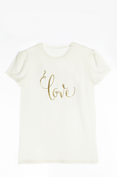 Love Altın Yaldızlı Tişört