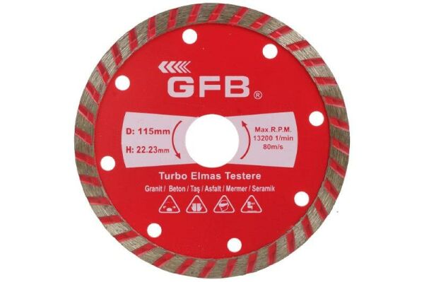 GFB Turbo Elmas Mermer Granit Kesici 180mm