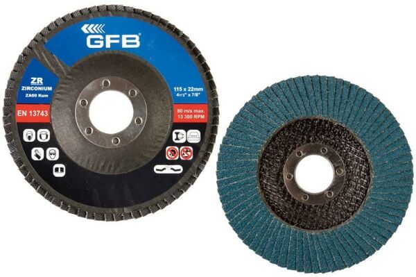 GFB 10 Adet Zirkonyum Flap Disk Zımpara 115mm-80 Kum