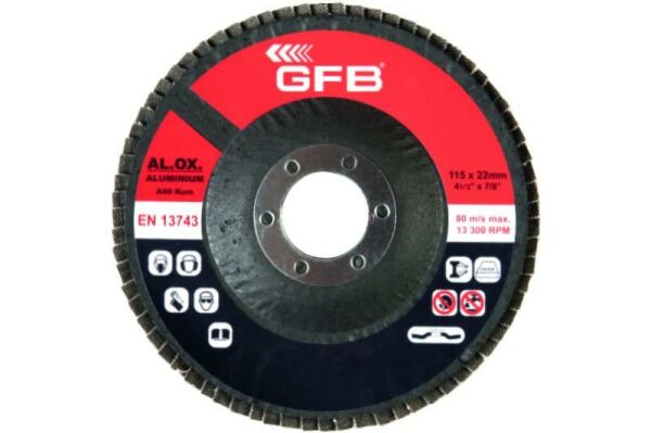 GFB 10 Adet Alüminyum Flap Disk Zımpara 115mm-40 Kum