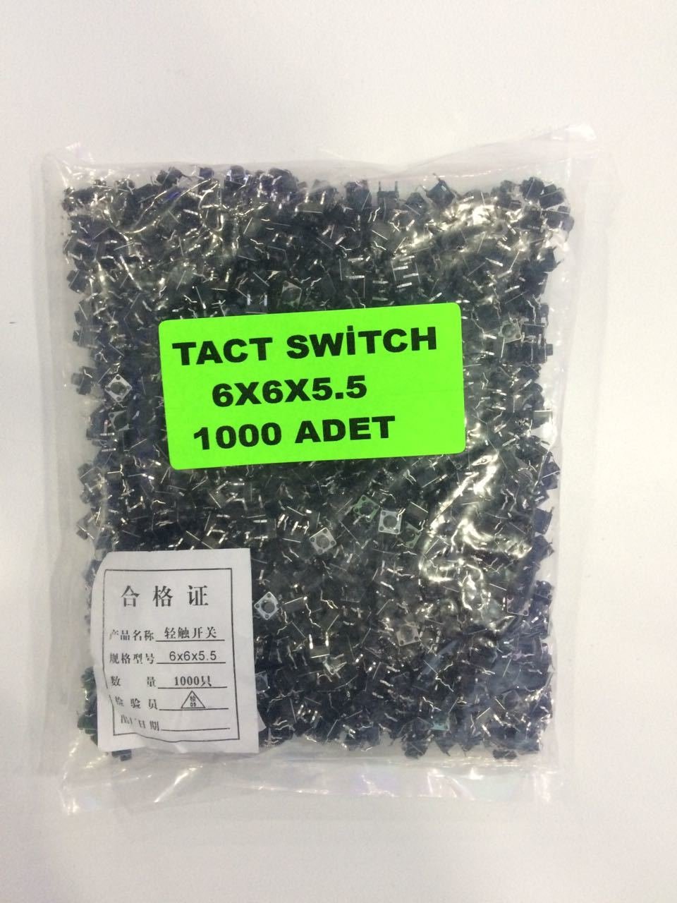 6X6X5.5 Tact Switch 1000 Adet