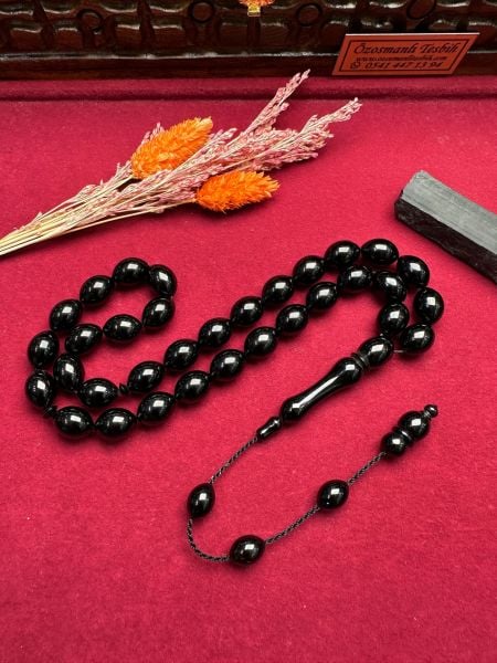 Beyzi Model Sade Erzurum Oltu Taşı Tesbih