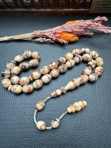 Badem Model Mercan Doğal Taş Tesbih