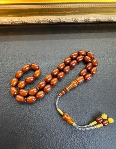 Badem Model Sıkma Kehribar Tesbih