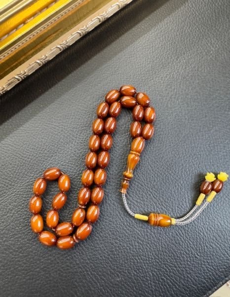 Badem Model Sıkma Kehribar Tesbih