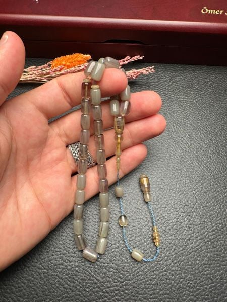 Kapsül Model Lila Renk Hareli Eski Alman Katalin Tesbih