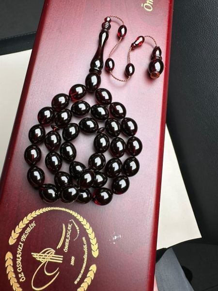 Osmanlı Tirbüşon Obje Sıkma Kehribar Tesbih