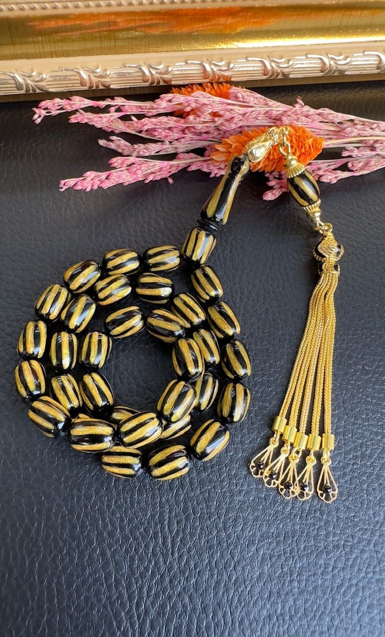 Yakup Kara Usta İşi Çubuk Sıkma Kehribar Tesbih