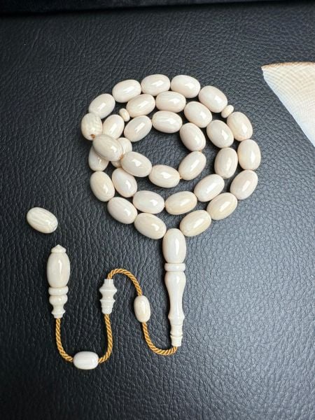 Umut Dinç Usta İşi Badem Model Sistemli Fildişi Tesbih