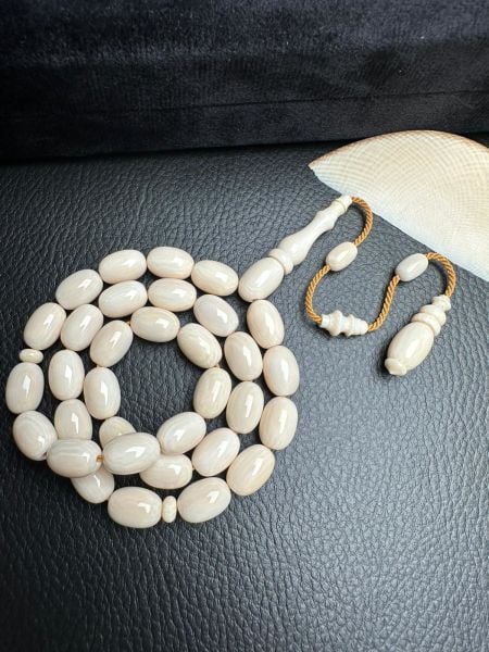 Umut Dinç Usta İşi Badem Model Sistemli Fildişi Tesbih