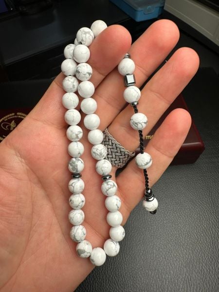 Küre Model  Hematit Dizayn Havlit Doğal Taş Tesbih