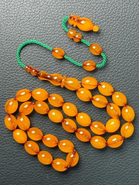 Beyzi Model Tıraşlı Osmanlı Sıkma Kehribar Tesbih