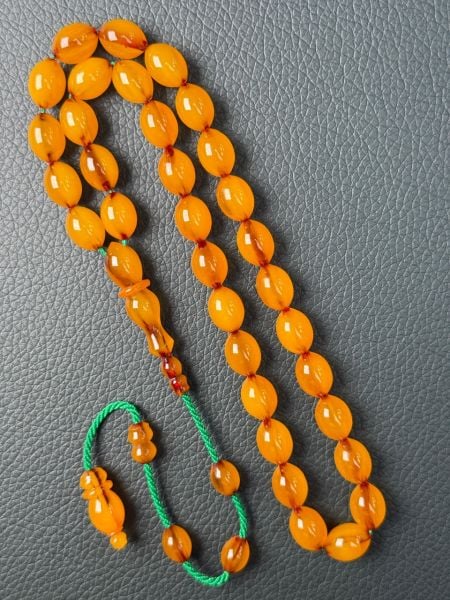 Beyzi Model Tıraşlı Osmanlı Sıkma Kehribar Tesbih