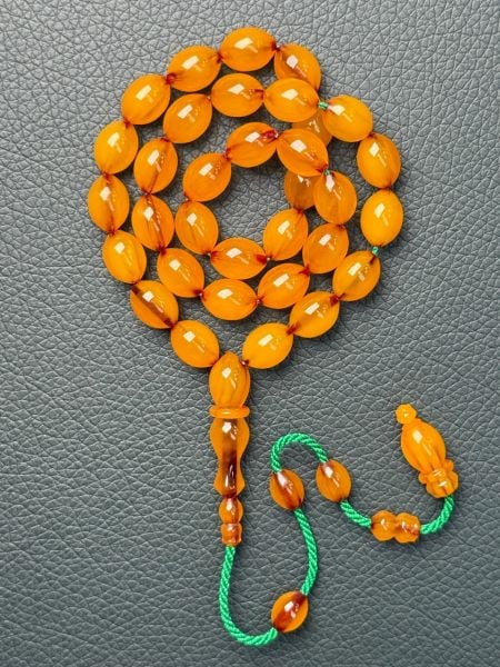 Beyzi Model Tıraşlı Osmanlı Sıkma Kehribar Tesbih