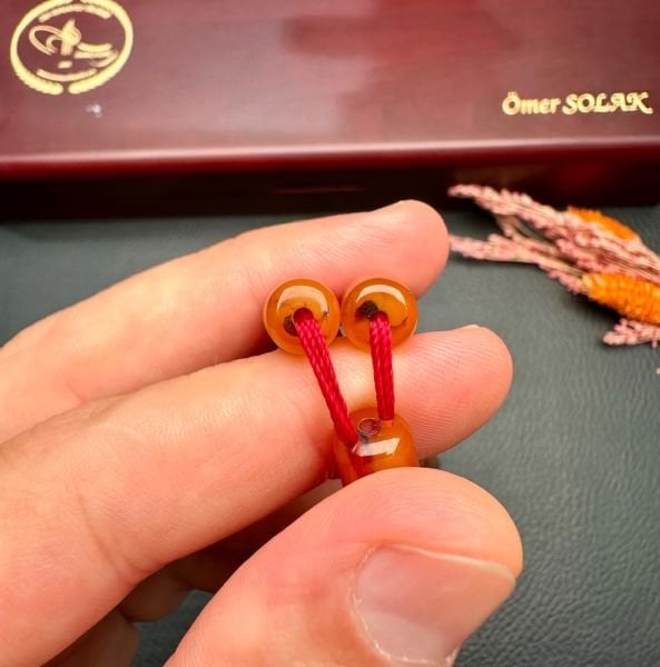 Kapsül Model Tıraşlı Osmanlı Sıkma Kehribar Tesbih