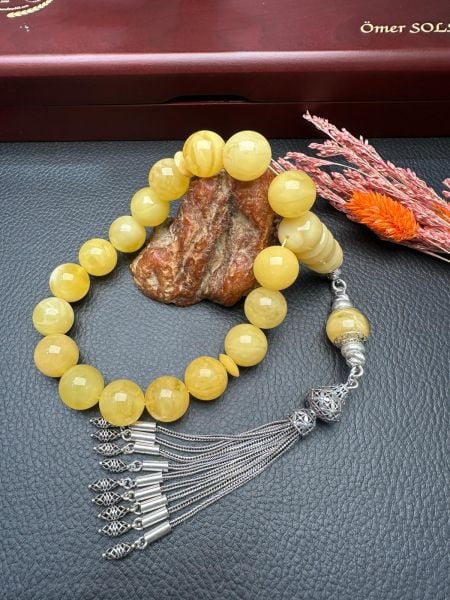 Rus Kaya Maskot Model Damla Kehribar Tesbih